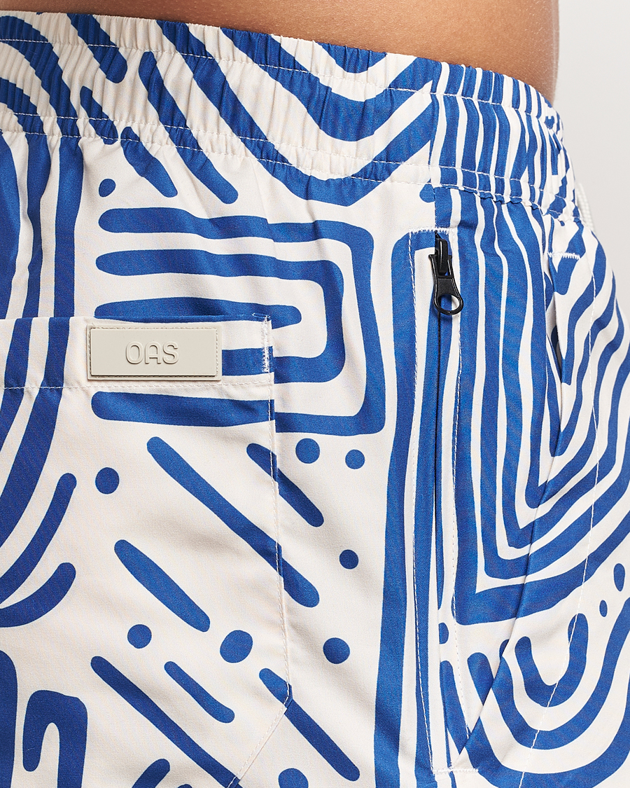 Herr | Badbyxor | OAS | Eldovado Swim Shorts Blue/White