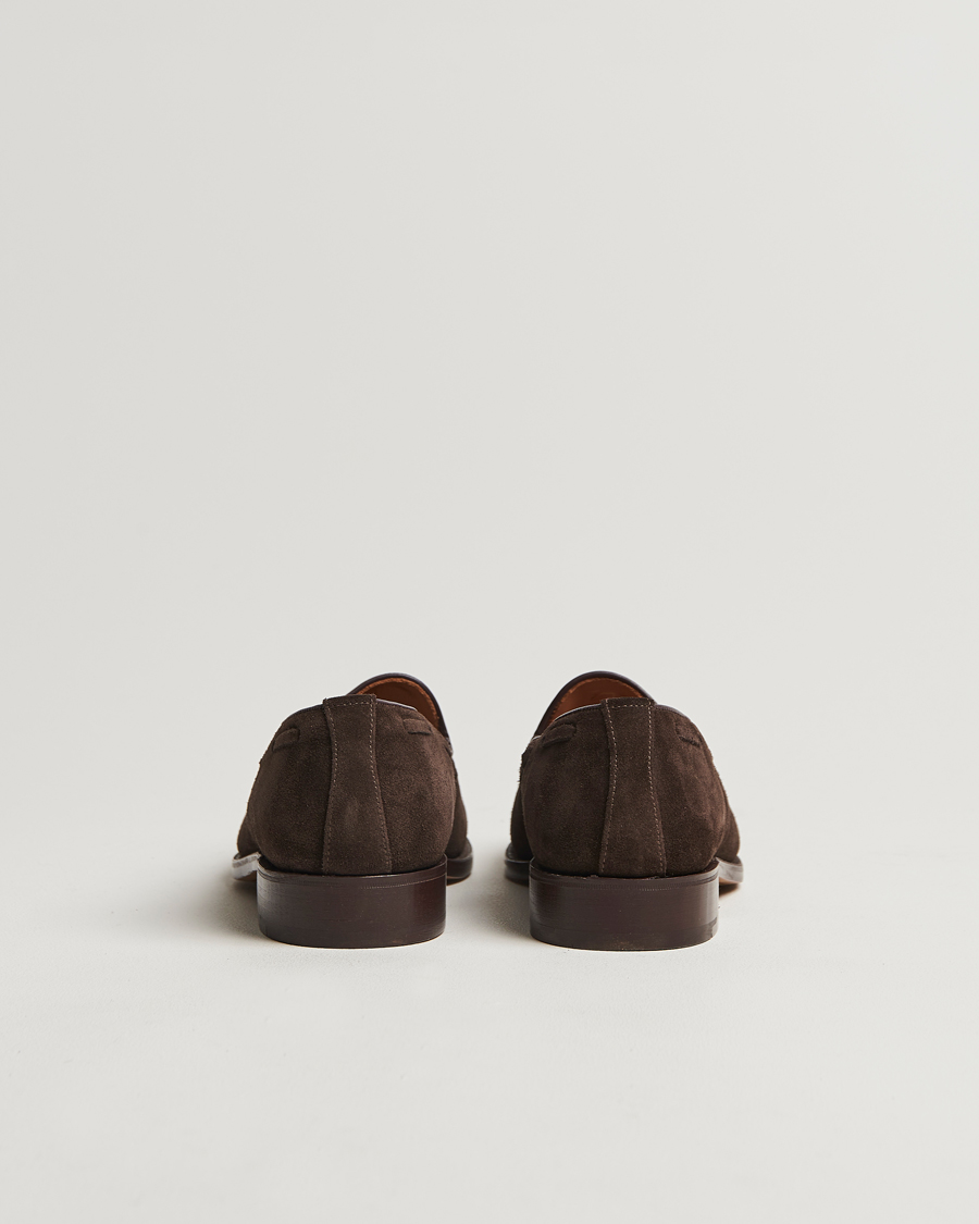 Herr | Sanders Finschley Suede Tassel Loafer Chocolate | Sanders | Finschley Suede Tassel Loafer Chocolate