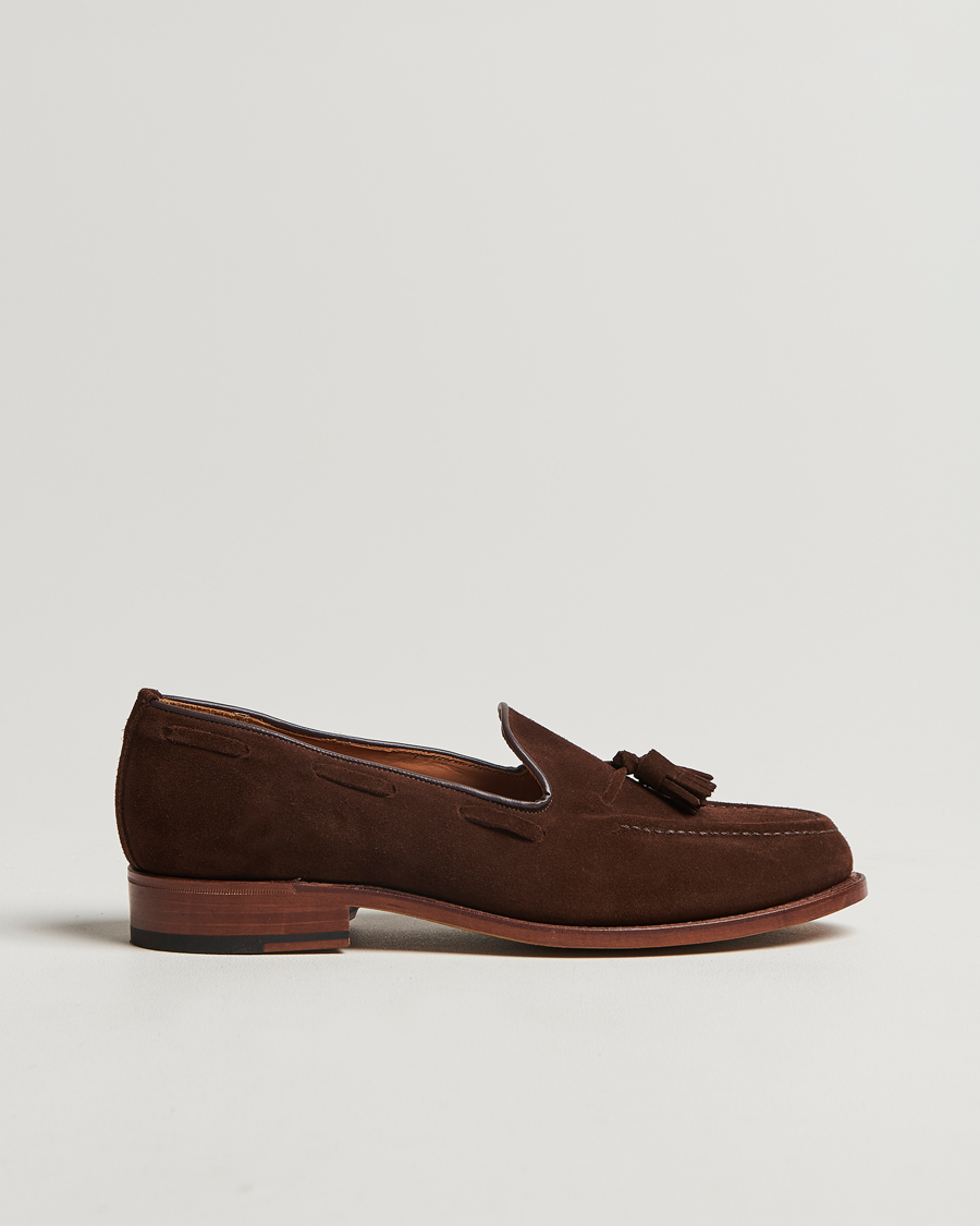 Herr | Sanders Finschley Suede Tassel Loafer Polo Snuff | Sanders | Finschley Suede Tassel Loafer Polo Snuff