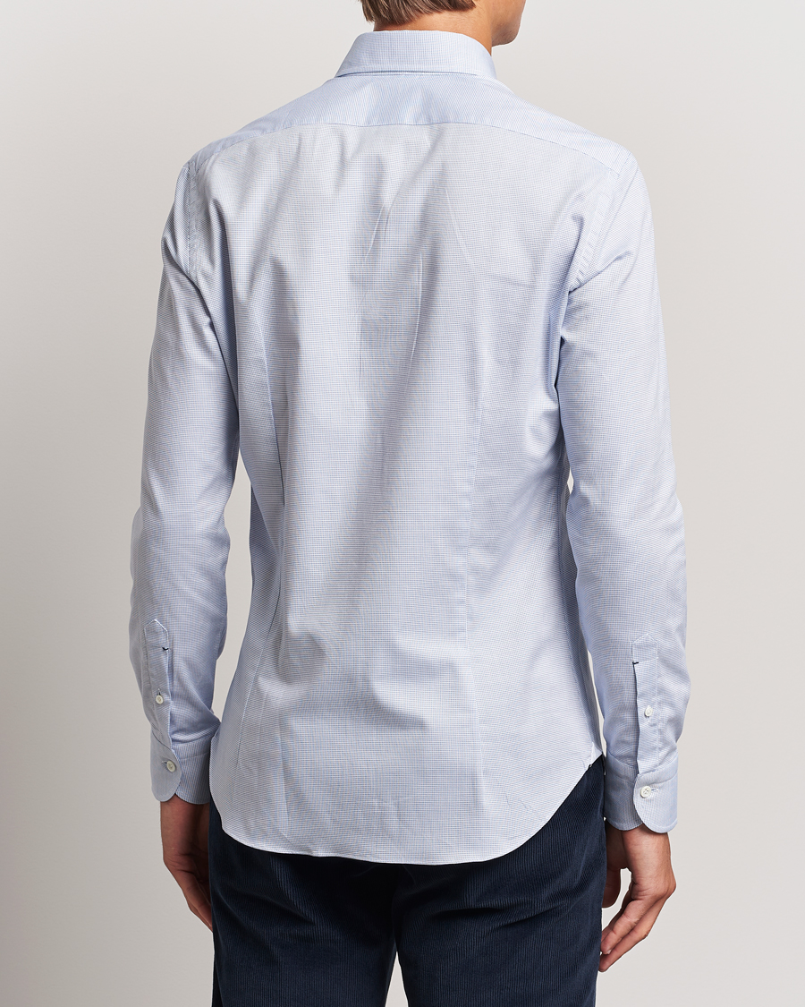 Herr | Skjortor | Mazzarelli | Soft Cotton Button Down Shirt Light Blue