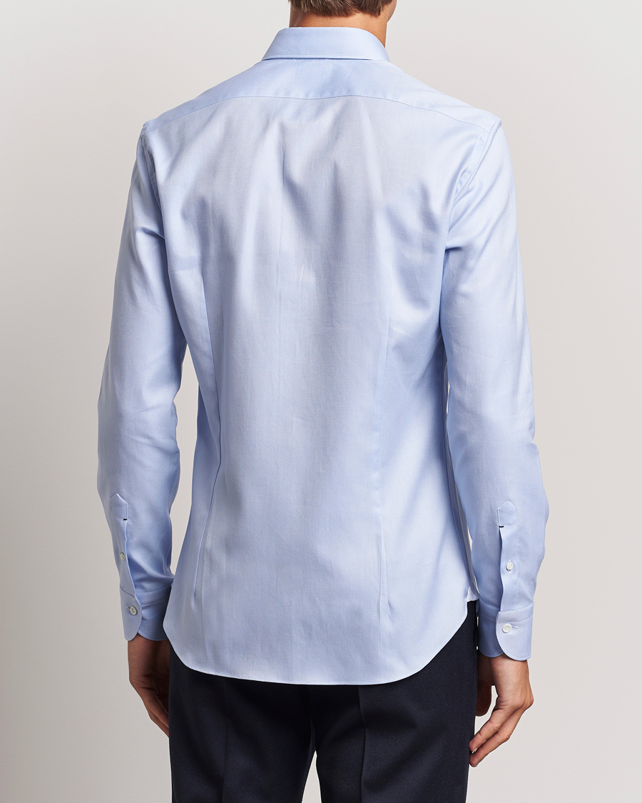 Herr | Skjortor | Mazzarelli | Soft Oxford Cut Away Shirt Light Blue