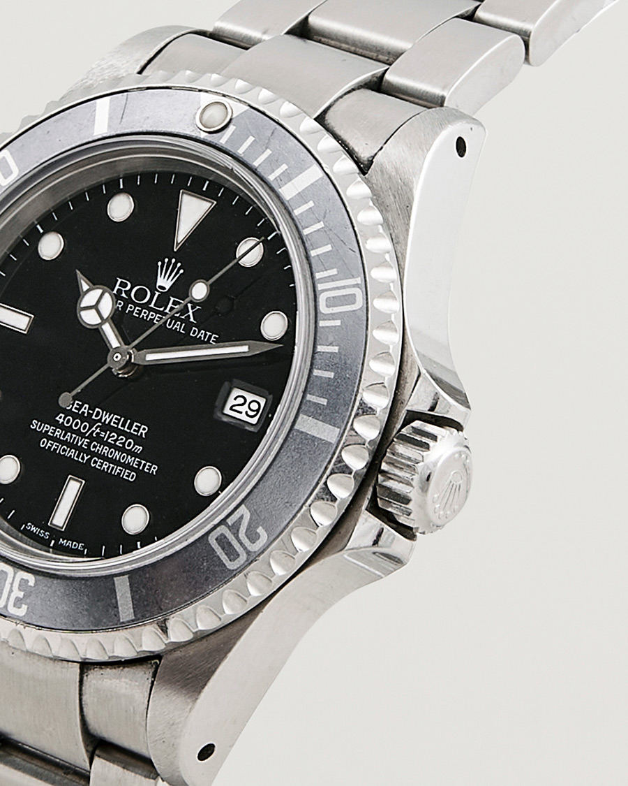 Herr | Rolex Pre-Owned Sea Dweller 16600 Oyster Perpetual Steel Black Silver | Rolex Pre-Owned | Sea Dweller 16600 Oyster Perpetual Steel Black Silver