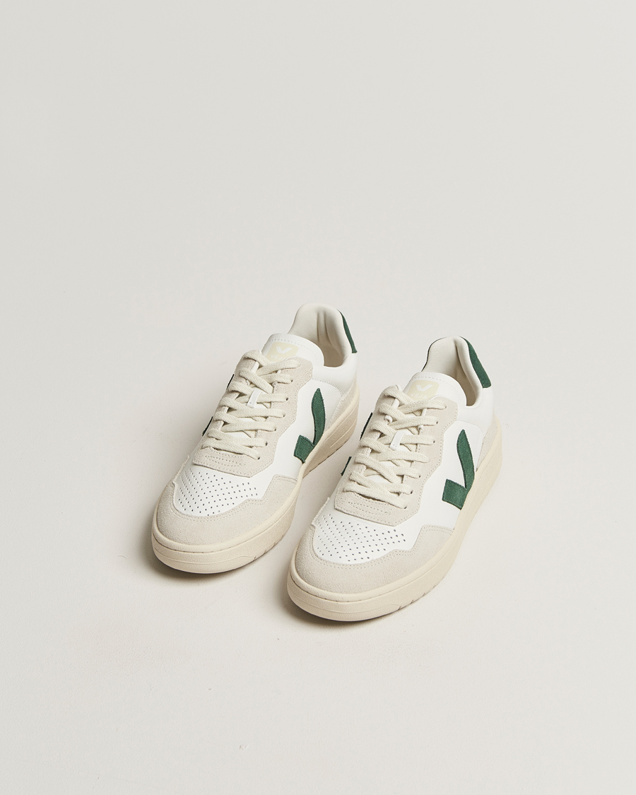 Herr | Sneakers | Veja | V-90 Leather Sneaker Extra White/Cyprys