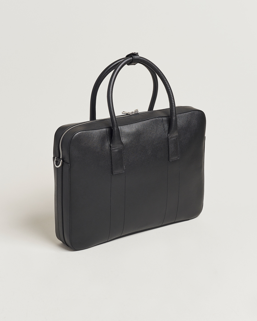 Herr | Senast inkommet | Oscar Jacobson | Leather Briefcase Black