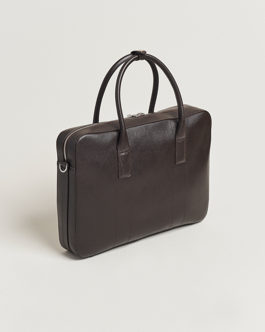 Herr | Senast inkommet | Oscar Jacobson | Leather Briefcase Forastero Brown