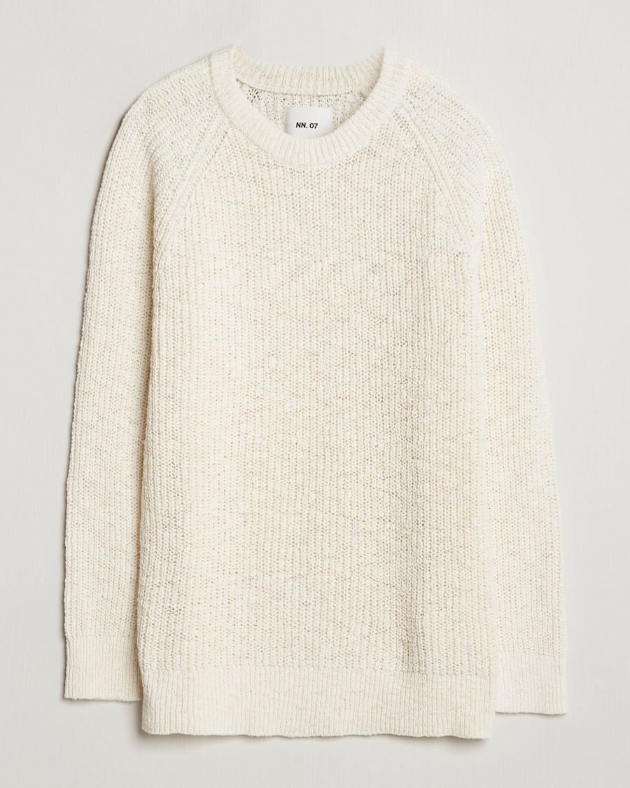 Herr | Tröjor | NN07 | Jacobo Heavy Knitted Sweater Cream