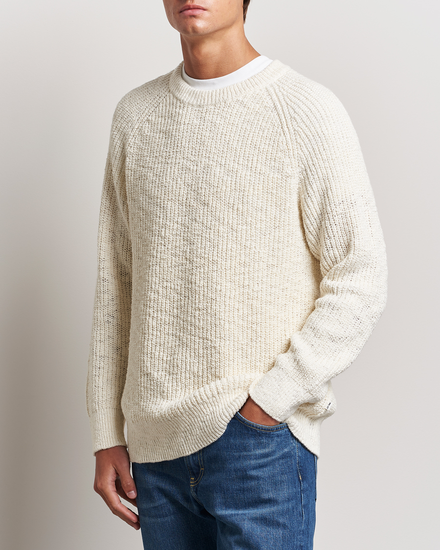 Herr | Tröjor | NN07 | Jacobo Heavy Knitted Sweater Cream