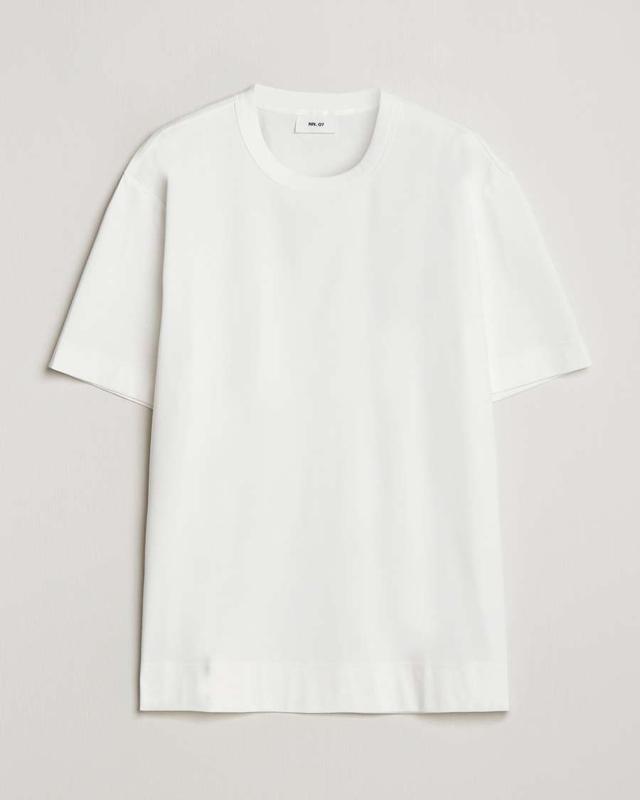Herr | T-Shirts | NN07 | Pedro Mercerized Crew Neck T-Shirt Cream