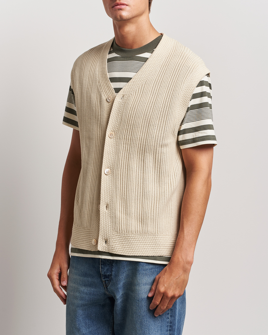 Herr | Tröjor | NN07 | Reece Knitted Vest Ecru