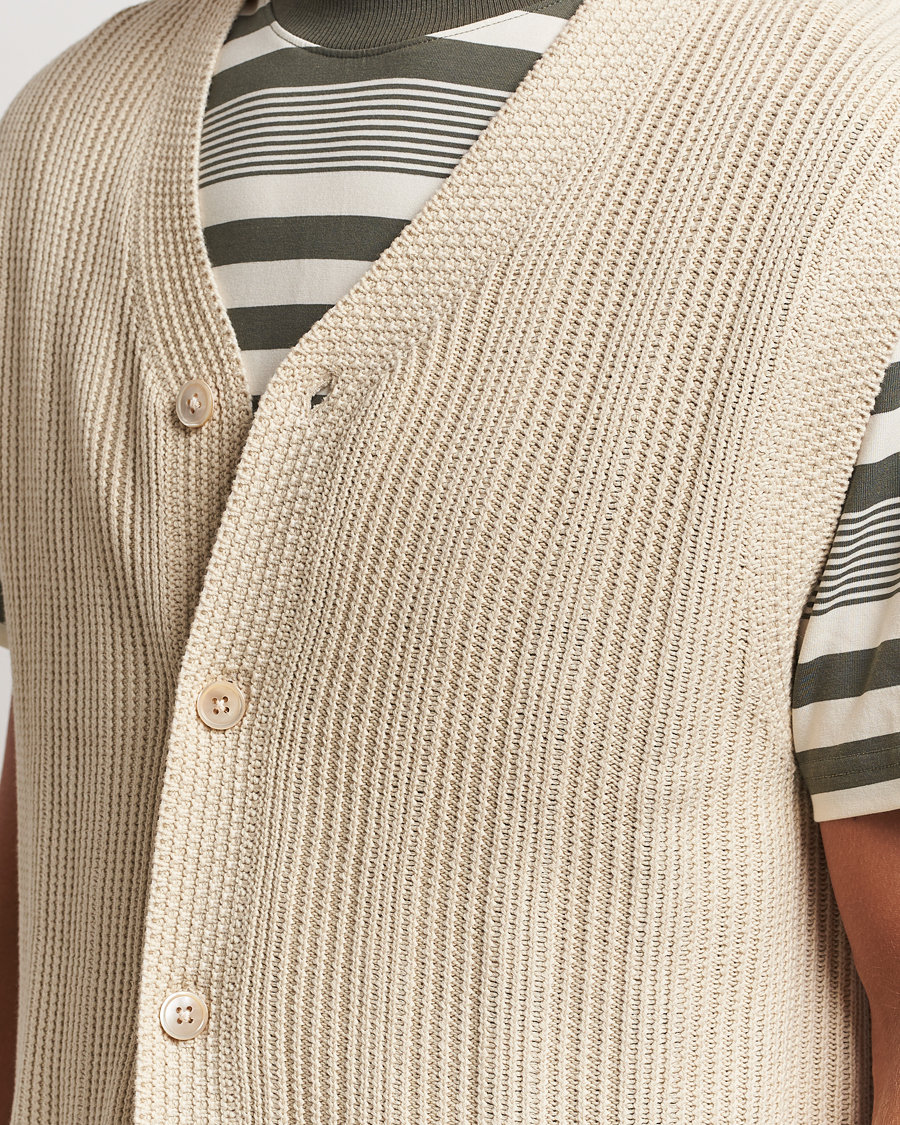 Herr | Tröjor | NN07 | Reece Knitted Vest Ecru