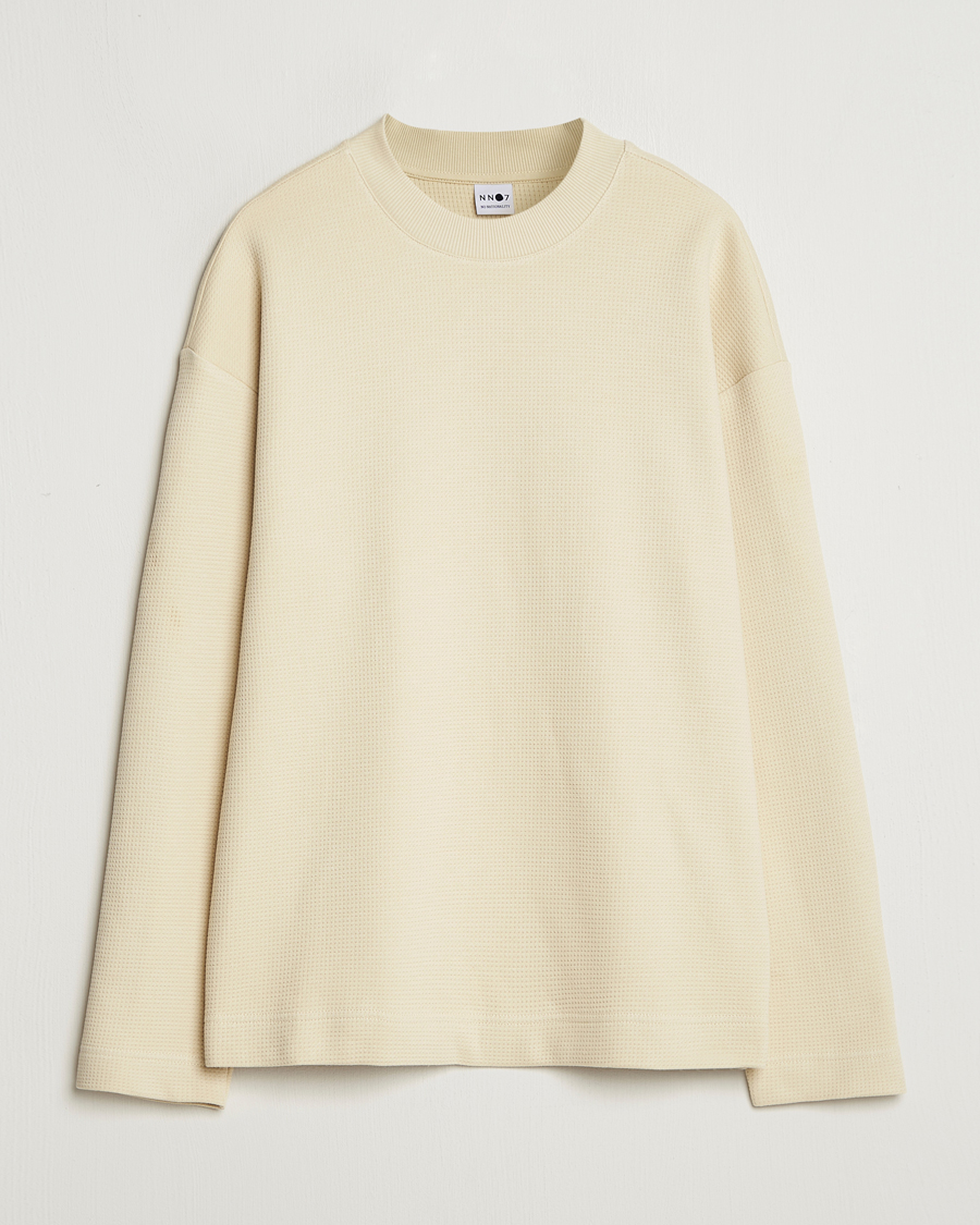 Herr | T-Shirts | NN07 | Benja Long Sleeve T-Shirt Ecru