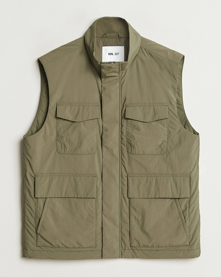 Herr | Jackor | NN07 | Perry Nylon Padded Vest Capers Green