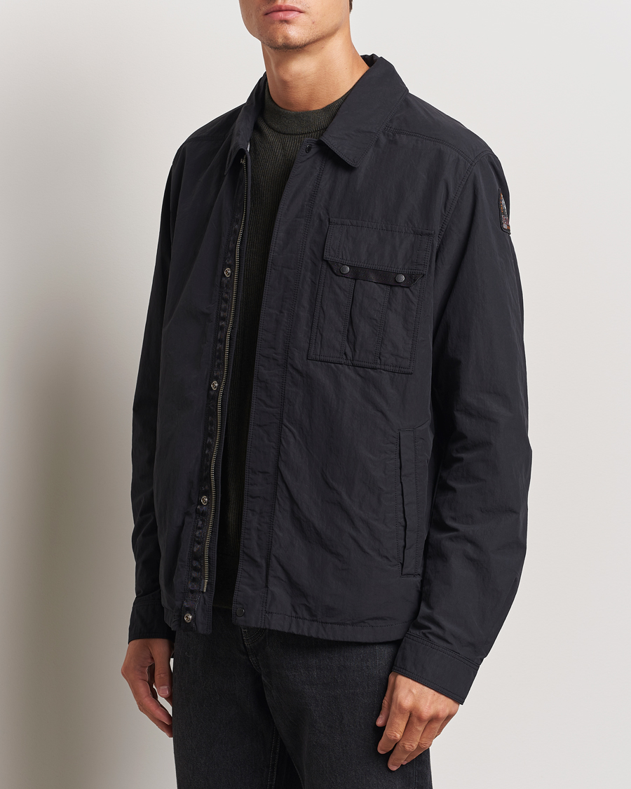 Herr | Jackor | Parajumpers | Miura Peached Poplin Shirt Jacket Black