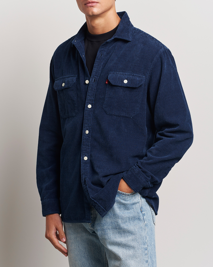 Herr | Skjortor | Levi's | Jackson Corduroy Worker Shirt Enzo Vintage Indigo