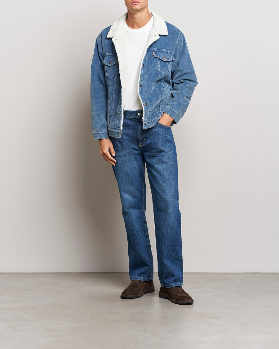 Herr | Jackor | Levi's | Relaxed Fit Sherpa Trucker Blue Spring