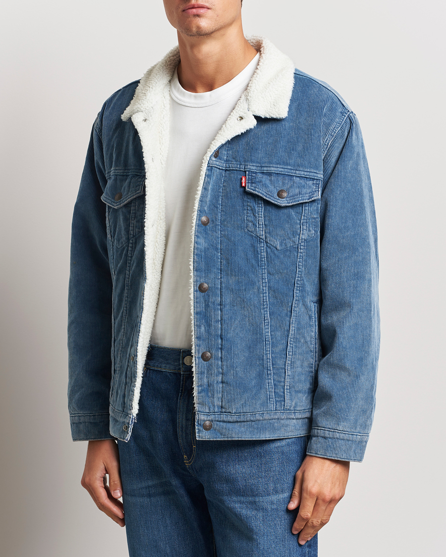 Herr | Jackor | Levi's | Relaxed Fit Sherpa Trucker Blue Spring
