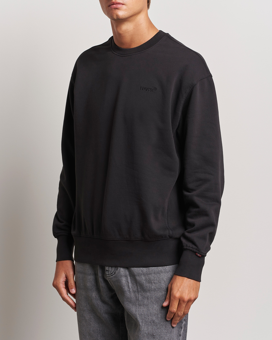 Herr | Tröjor | Levi's | Garment Dyed Authentic Crew Neck Sweatshirt Black