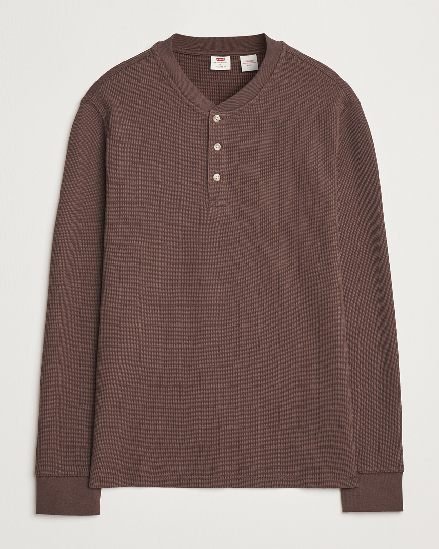 Herr | Tröjor | Levi's | Thermal Henley Chocolate Brown
