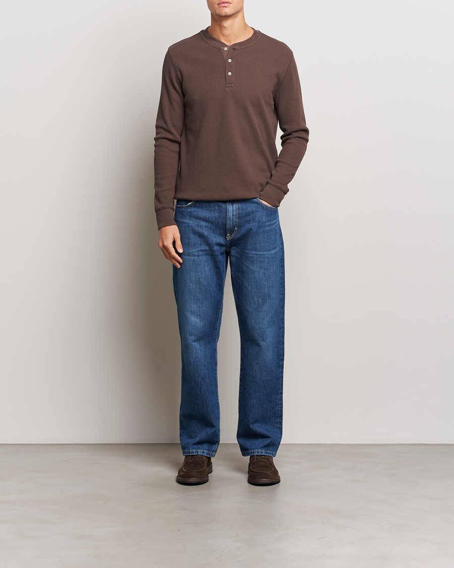 Herr | Tröjor | Levi's | Thermal Henley Chocolate Brown