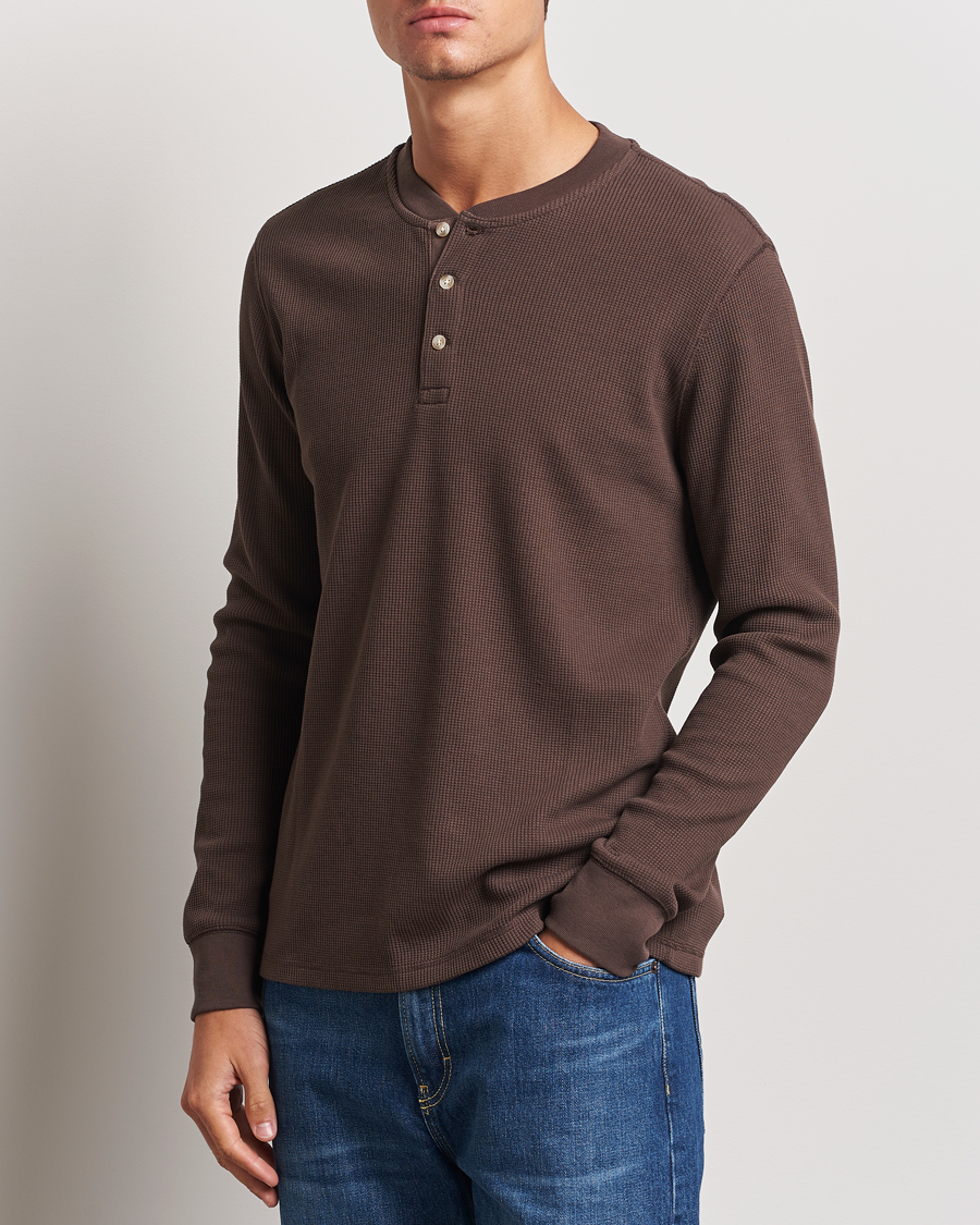Herr | Tröjor | Levi's | Thermal Henley Chocolate Brown