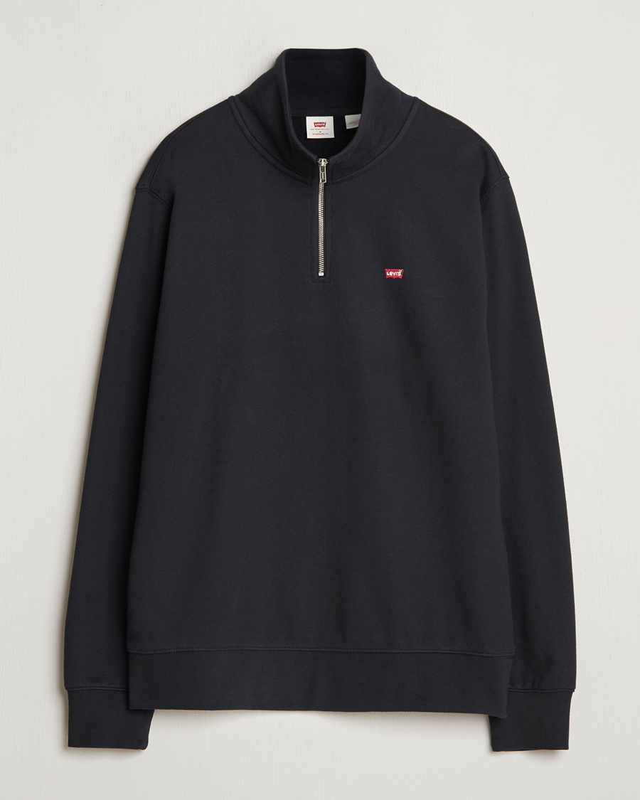Herr | Tröjor | Levi's | Original Half Zip Sweater Mineral Black