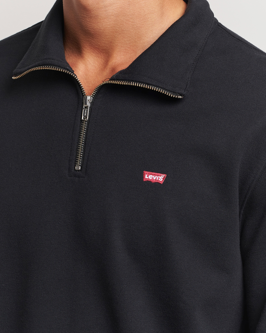 Herr | Tröjor | Levi's | Original Half Zip Sweater Mineral Black