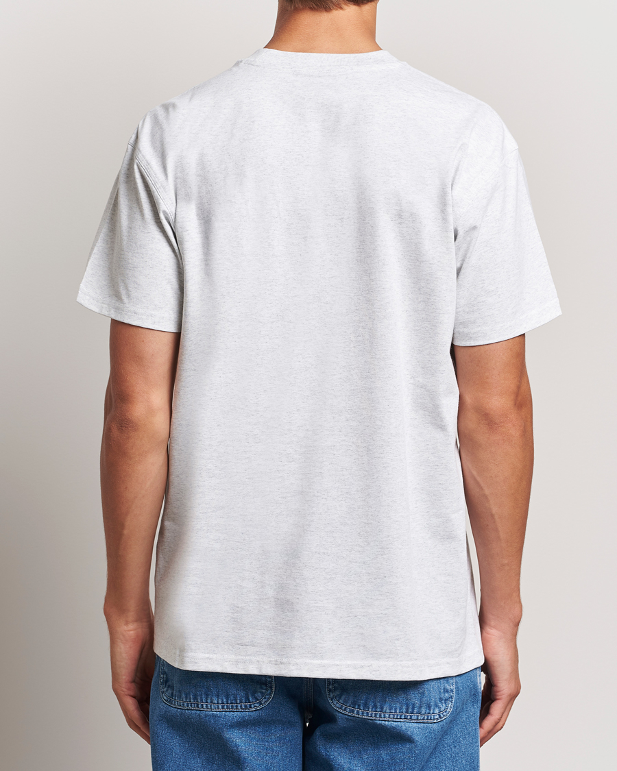 Herr | T-Shirts | Carhartt WIP | American Script Short Sleeve T-Shirt Ash Heather