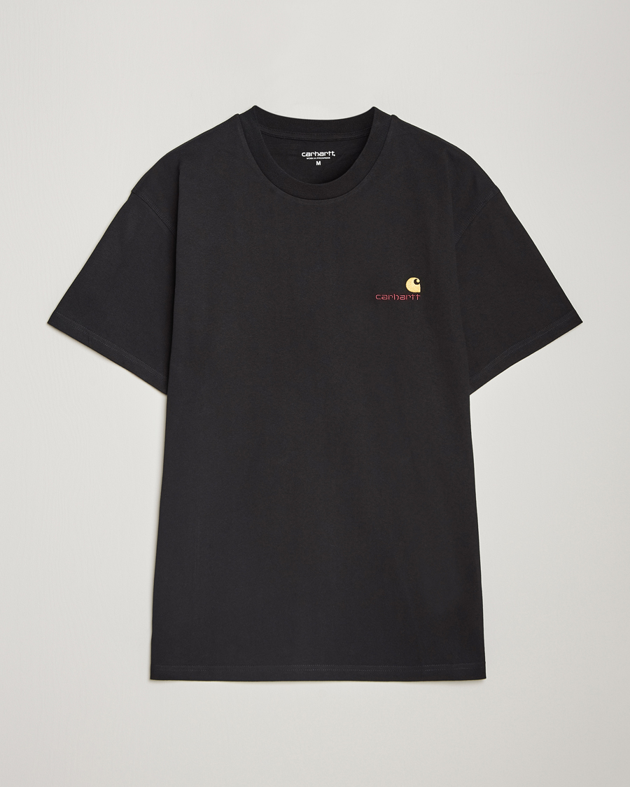 Herr | T-Shirts | Carhartt WIP | American Script Short Sleeve T-Shirt Black