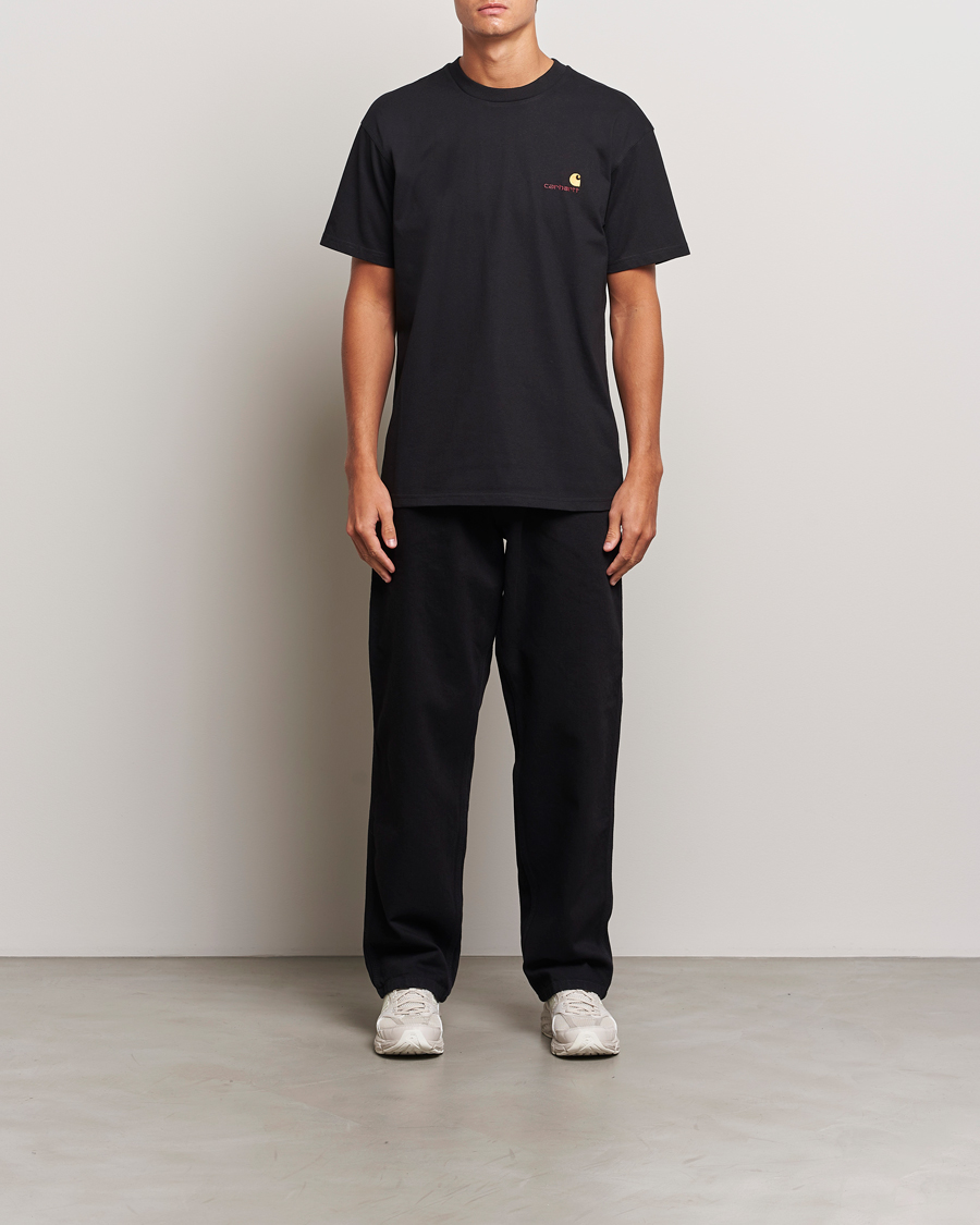 Herr | T-Shirts | Carhartt WIP | American Script Short Sleeve T-Shirt Black