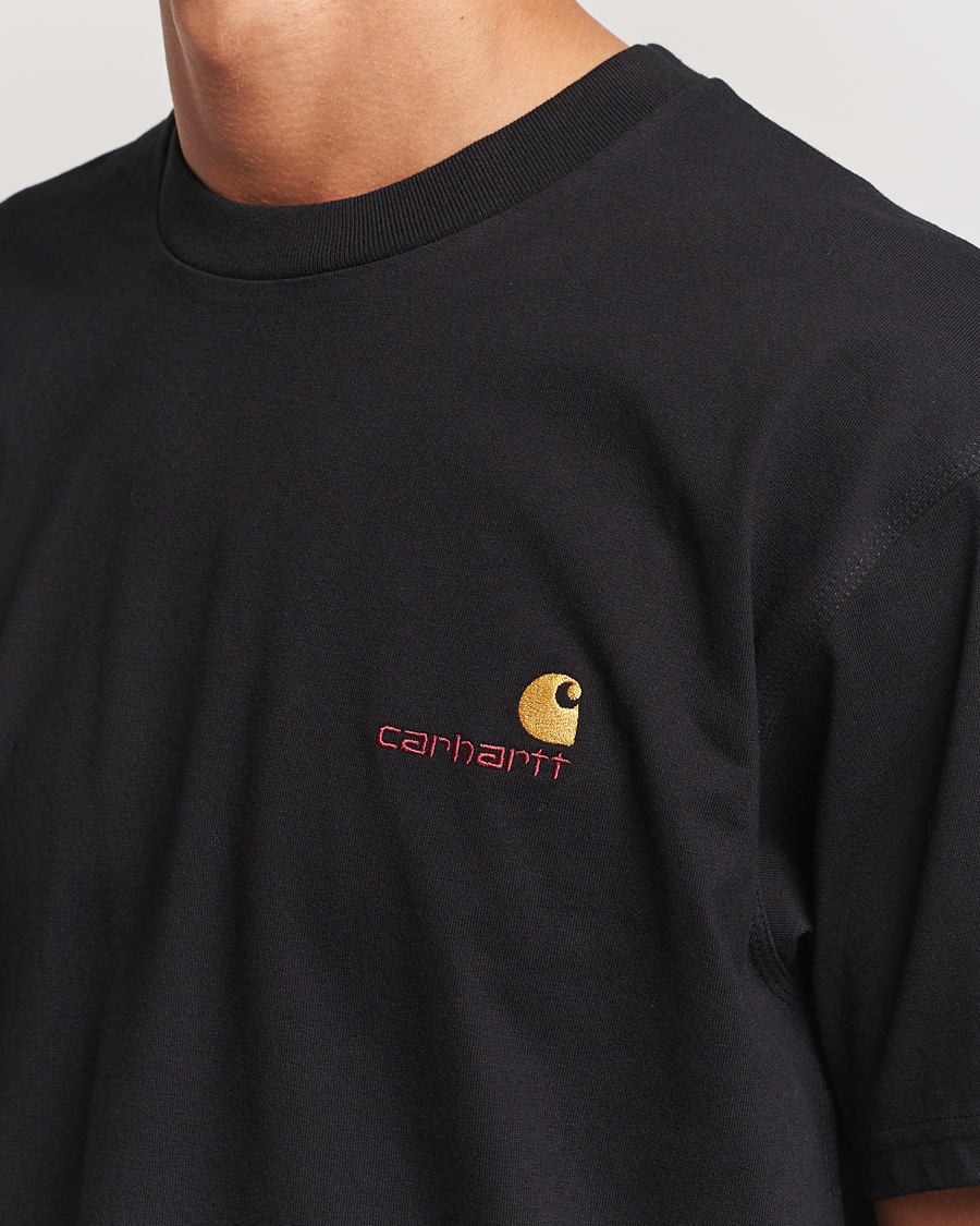 Herr | T-Shirts | Carhartt WIP | American Script Short Sleeve T-Shirt Black