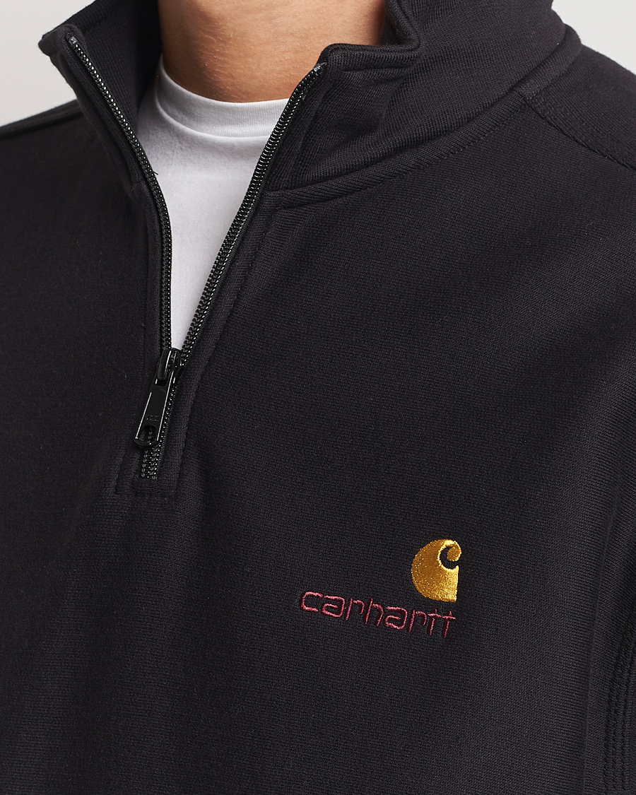 Herr | Tröjor | Carhartt WIP | American Script Half Zip Sweatshirt Black