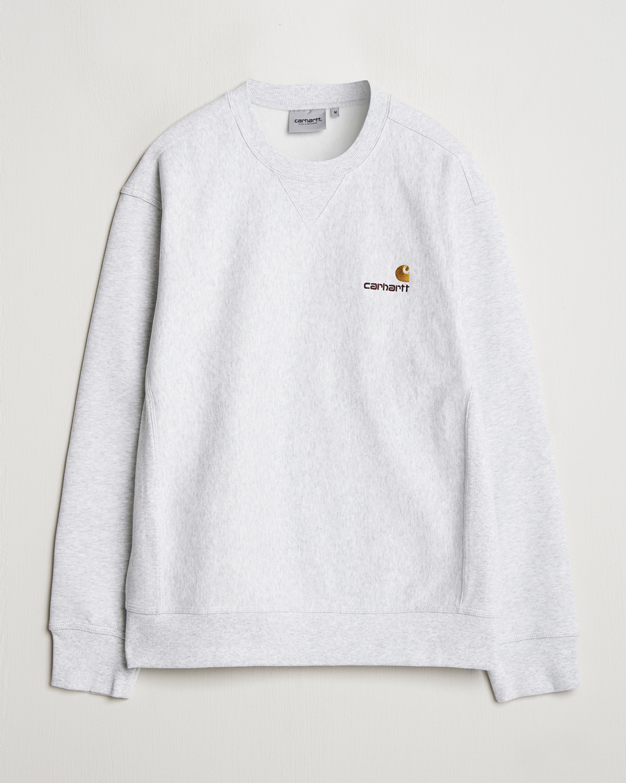Herr | Tröjor | Carhartt WIP | American Script Sweatshirt Ash Heather