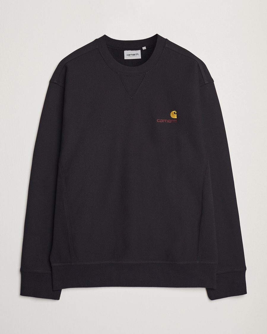 Herr | Tröjor | Carhartt WIP | American Script Sweatshirt Black