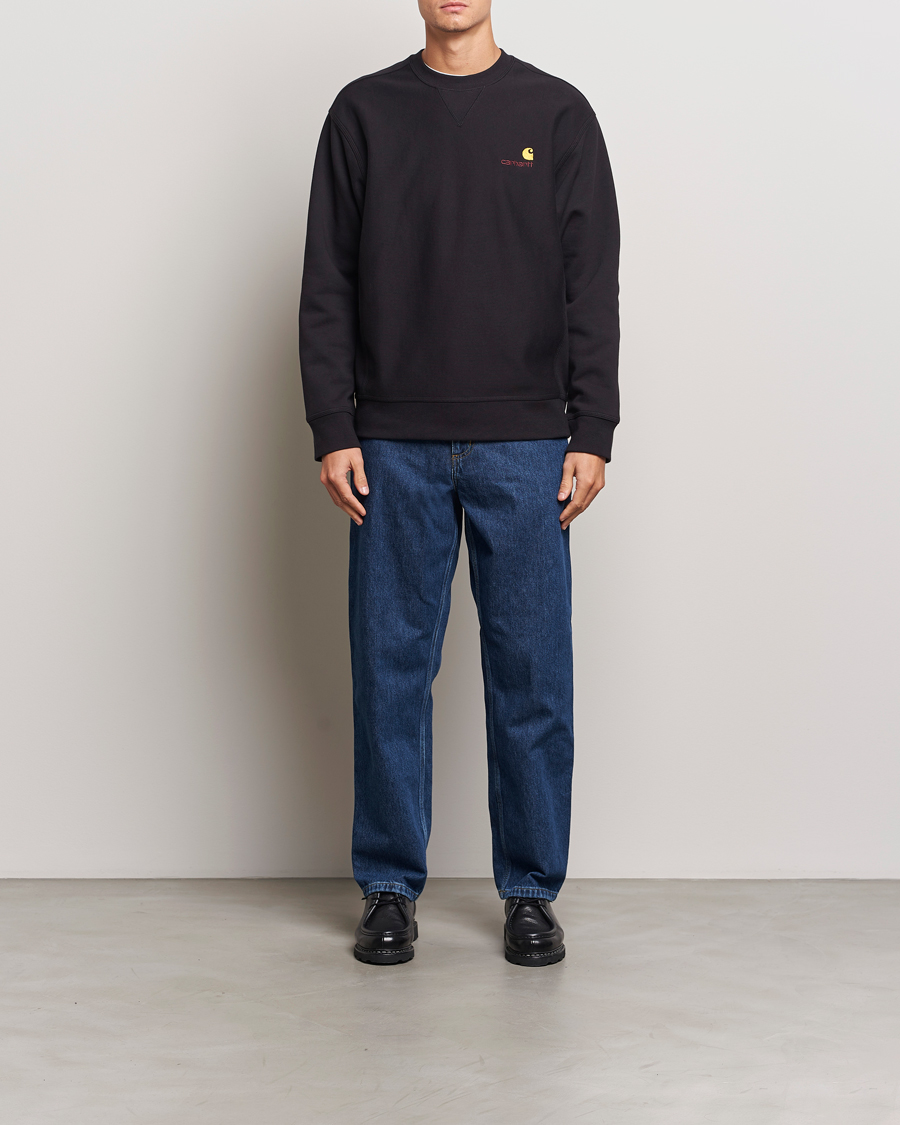 Herr | Tröjor | Carhartt WIP | American Script Sweatshirt Black