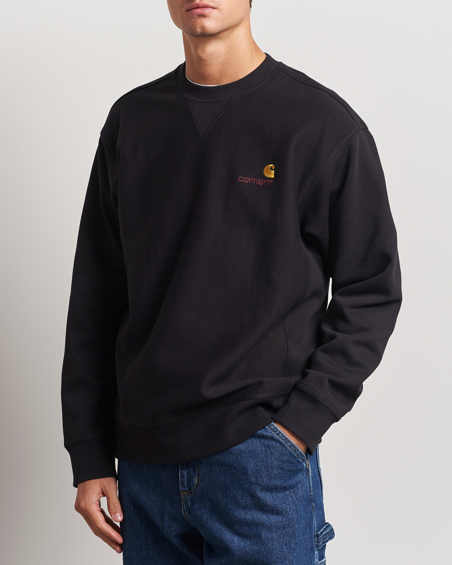 Herr | Tröjor | Carhartt WIP | American Script Sweatshirt Black