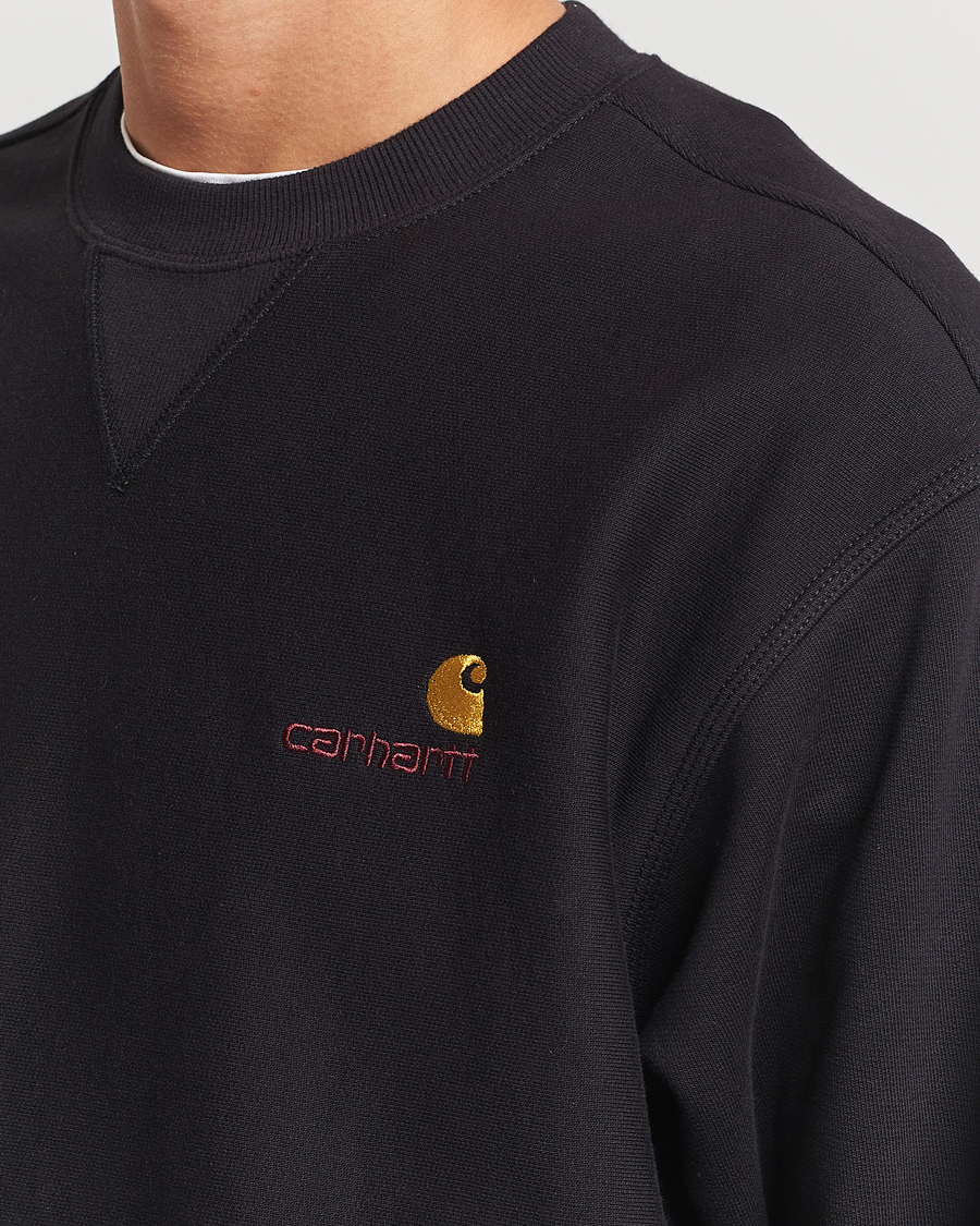Herr | Tröjor | Carhartt WIP | American Script Sweatshirt Black