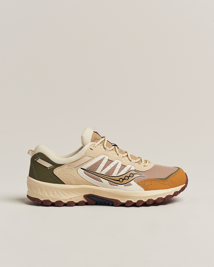 Herr | Saucony Grid Peak Trail Sneaker Tan/Chino Green | Saucony | Grid Peak Trail Sneaker Tan/Chino Green