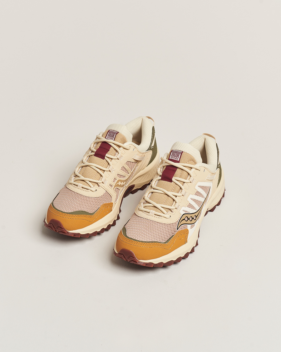 Herr | Saucony Grid Peak Trail Sneaker Tan/Chino Green | Saucony | Grid Peak Trail Sneaker Tan/Chino Green