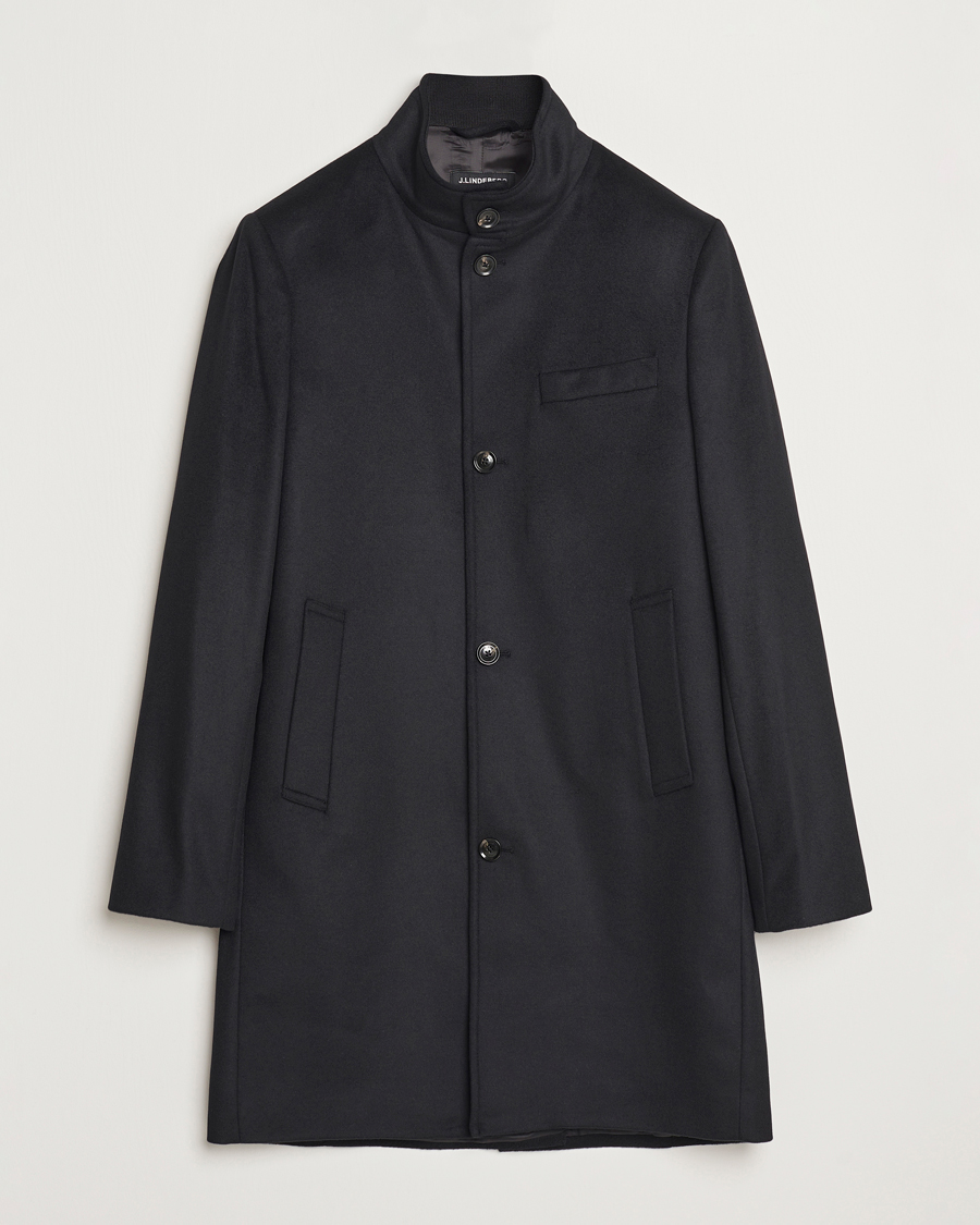 Herr | Jackor | J.Lindeberg | Jesse Melton Cashmere Coat Black