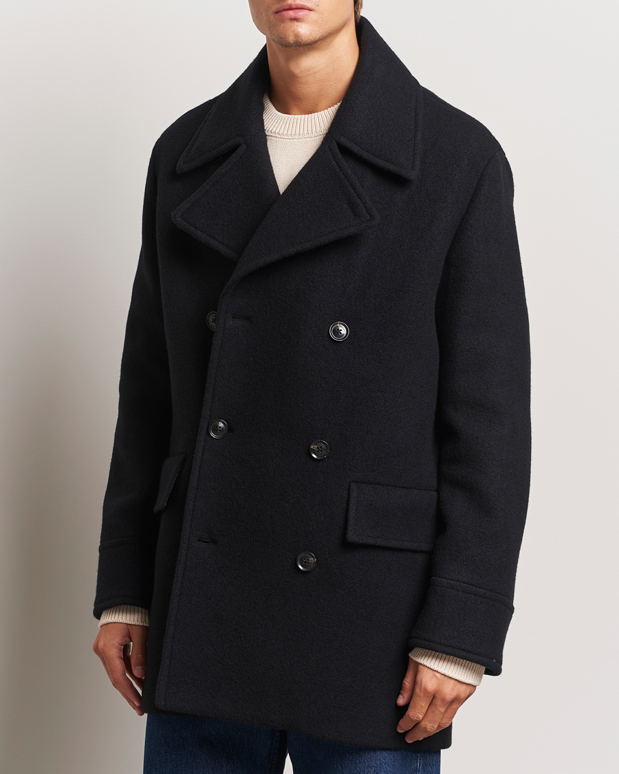 Herr | Jackor | J.Lindeberg | Arno Double Breasted Coat Black
