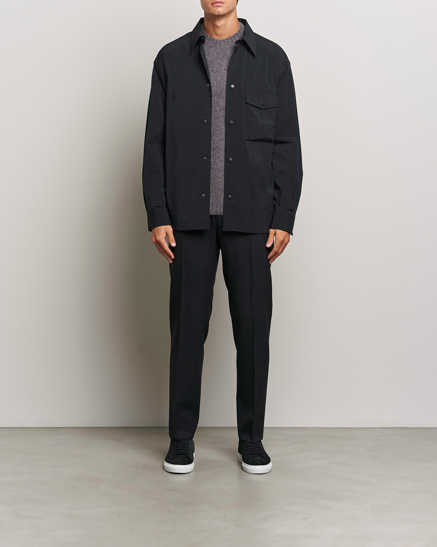 Herr | Skjortor | J.Lindeberg | Howard Tech Press Stud Shirt Black