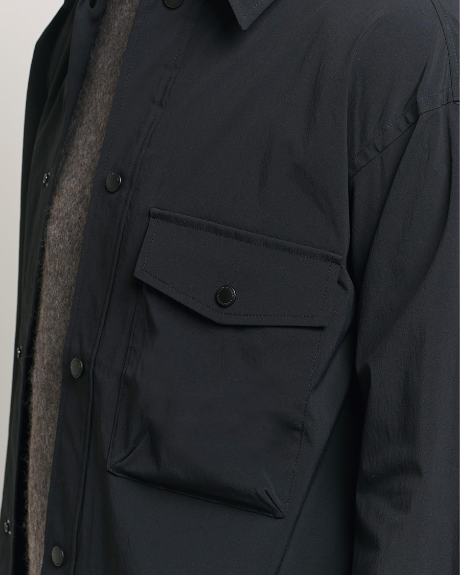 Herr | Skjortor | J.Lindeberg | Howard Tech Press Stud Shirt Black