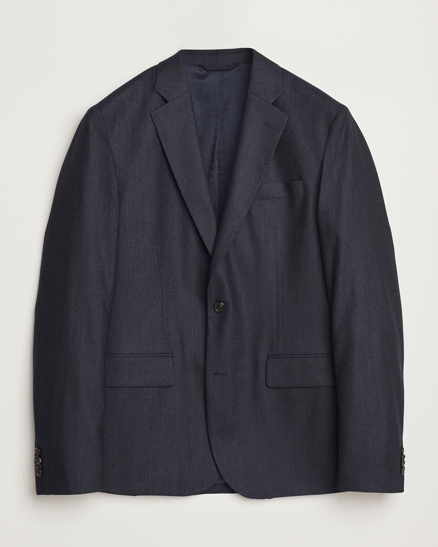 Herr | Kavajer | J.Lindeberg | Elton Unlined Cash Stretch Flannel Blazer Navy