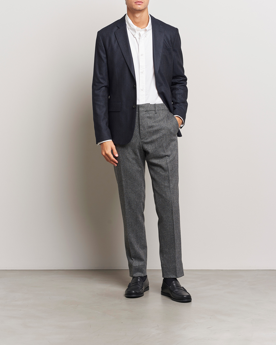 Herr | Kavajer | J.Lindeberg | Elton Unlined Cash Stretch Flannel Blazer Navy
