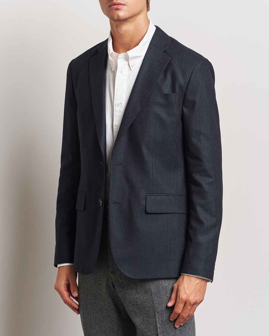 Herr | Kavajer | J.Lindeberg | Elton Unlined Cash Stretch Flannel Blazer Navy