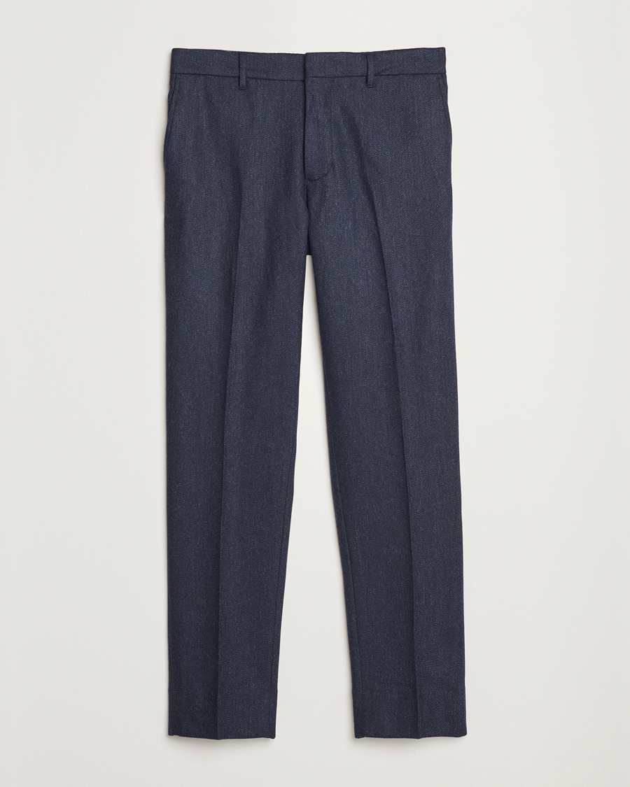 Herr | Byxor | J.Lindeberg | Soren Twill Cash Flannel Pants Navy