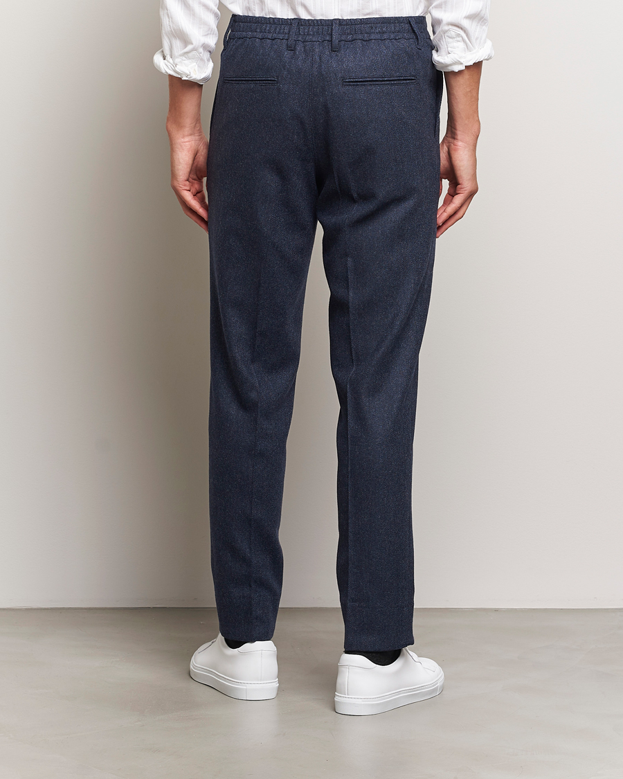 Herr | Byxor | J.Lindeberg | Soren Twill Cash Flannel Pants Navy