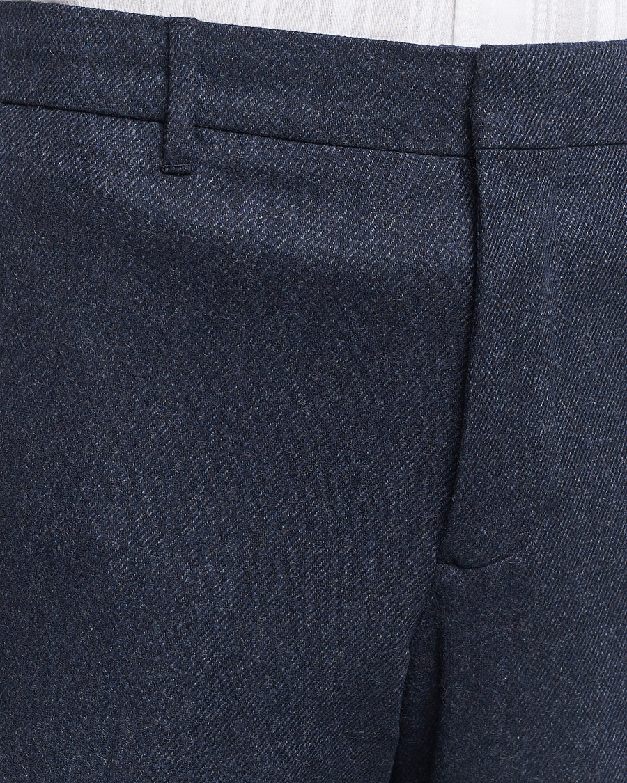 Herr | Byxor | J.Lindeberg | Soren Twill Cash Flannel Pants Navy