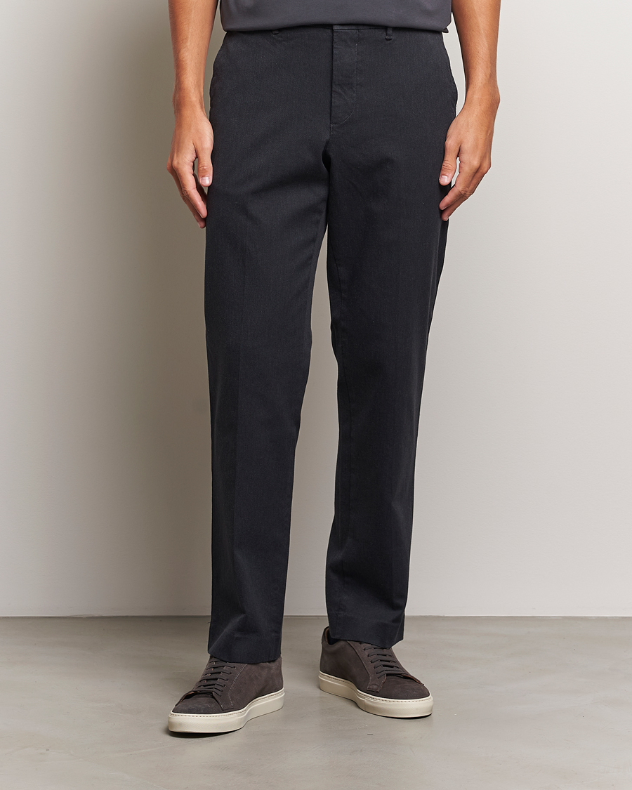 Herr | Byxor | J.Lindeberg | Lois Flannel Twill Pants Dark Grey