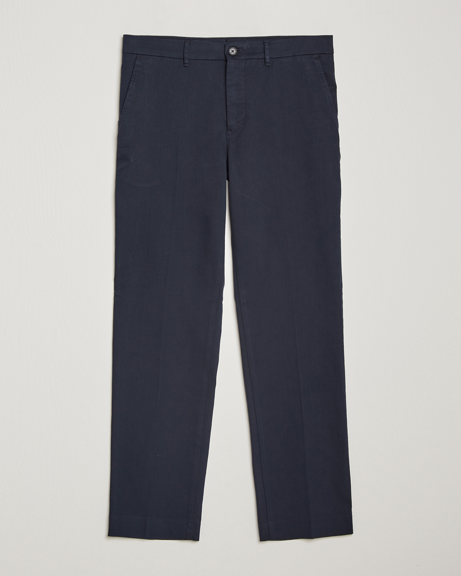 Herr | Byxor | J.Lindeberg | Lois Flannel Twill Pants Navy